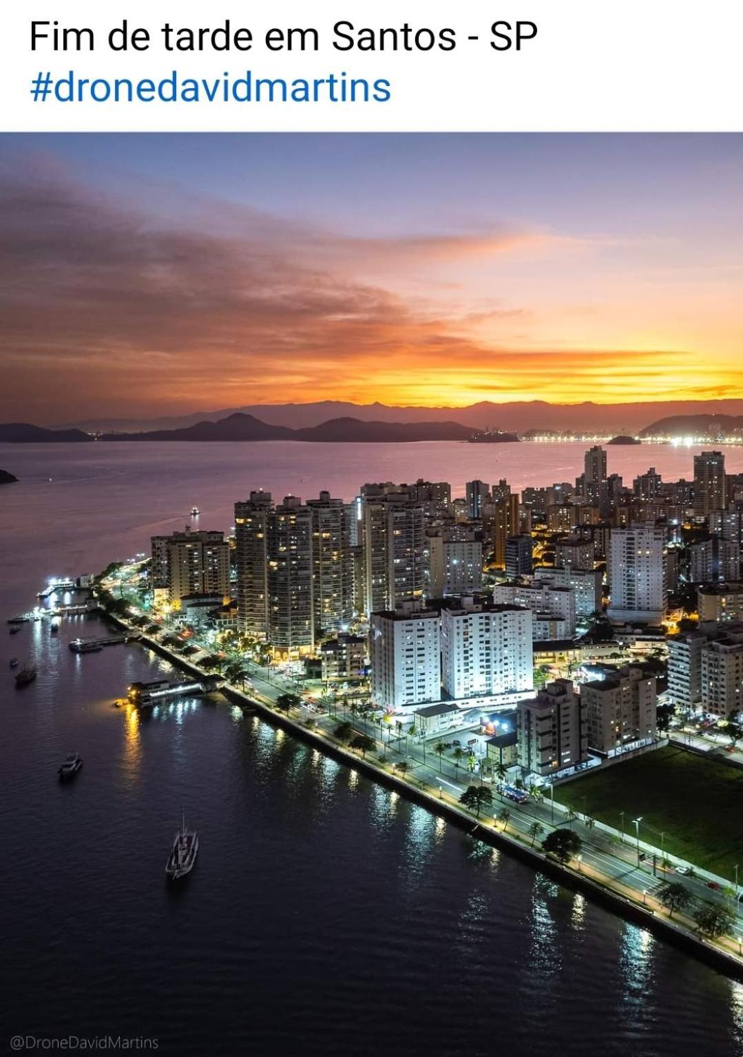Vista Mar Na Praia Do Gonzaga Santos  Buitenkant foto