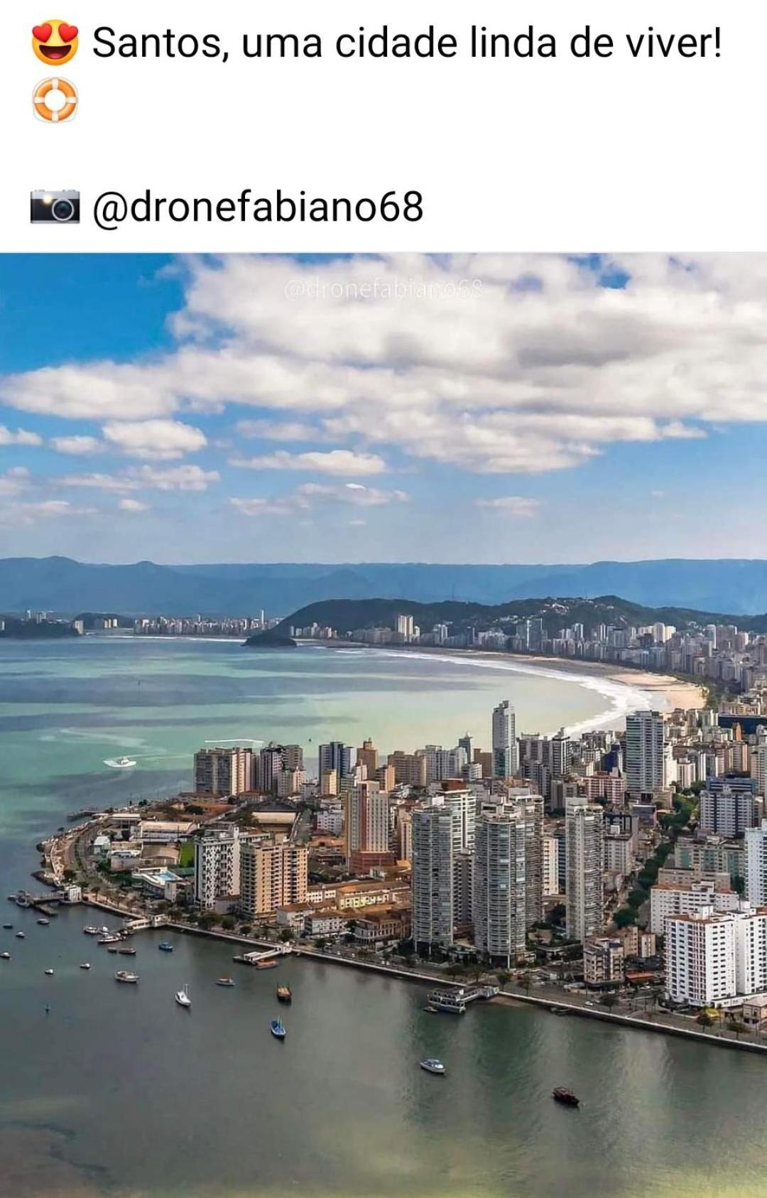 Vista Mar Na Praia Do Gonzaga Santos  Buitenkant foto