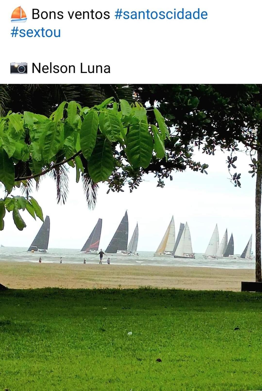 Vista Mar Na Praia Do Gonzaga Santos  Buitenkant foto
